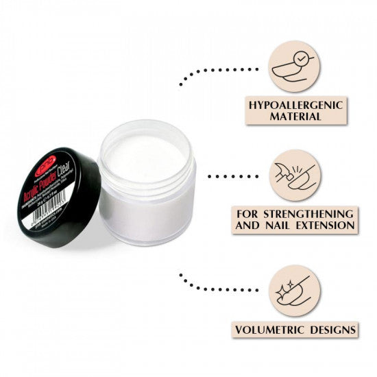 Acrylic Powder Clear, 20 gr