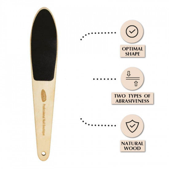 Pedicure File PNB 100/180 grit, Wooden
