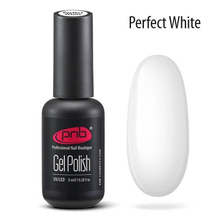 Gel Nail Polish PNB Perfect White, 8 ml