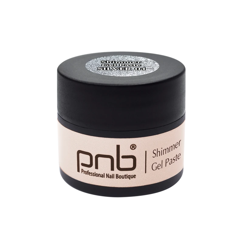 UV/LED Shimmer Gel Paste 01 Silver 5 ml
