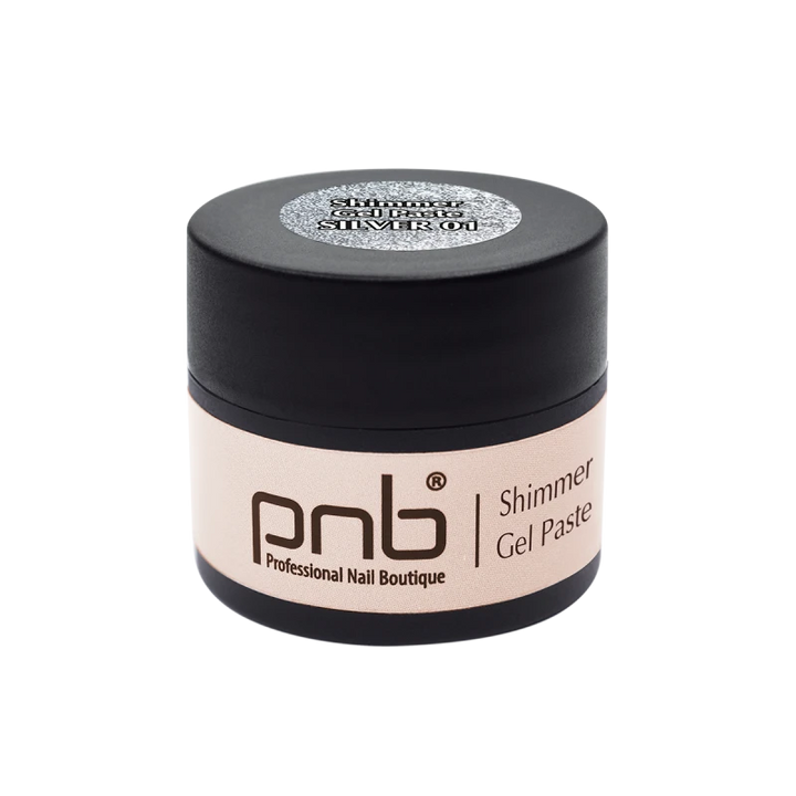 UV/LED Shimmer Gel Paste 01 Silver 5 ml