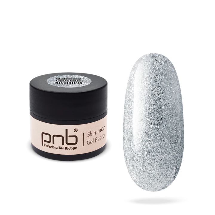 UV/LED Shimmer Gel Paste 01 Silver 5 ml