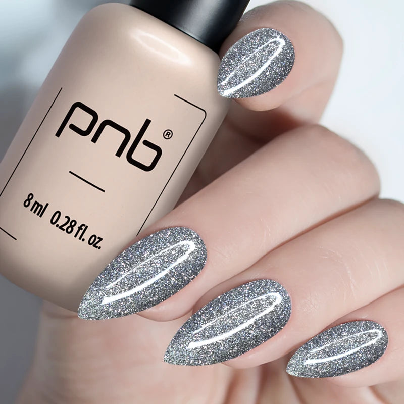 UV/LED-Gel-Nagellack SHOCK EFFECT 01 Silber PNB 8 ml