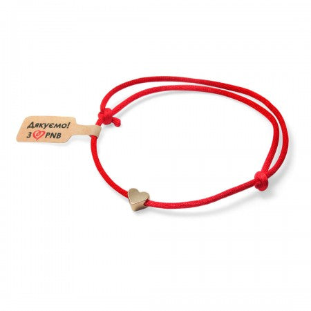 Heart bracelet, red