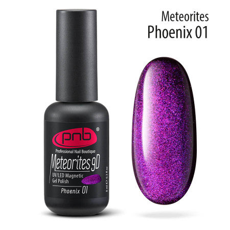 Magnetic Gel Nail Polish PNB Meteorites 01 Phoenix