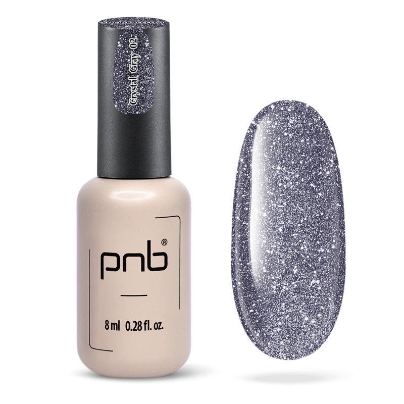 UV/LED Gel Polish SHOCK EFFECT 02 Kristalgrijs PNB 8 ml