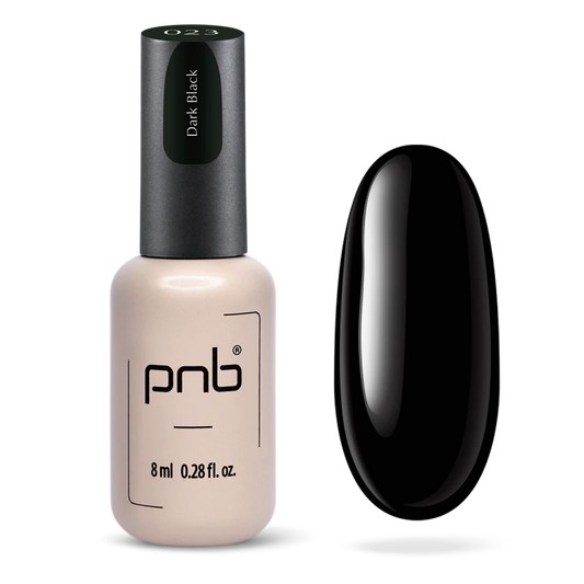 Gel nail polish Dark Black PNB 8 ml 023