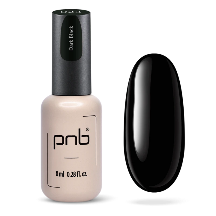 Gel neglelak Dark Black PNB 8 ml 023