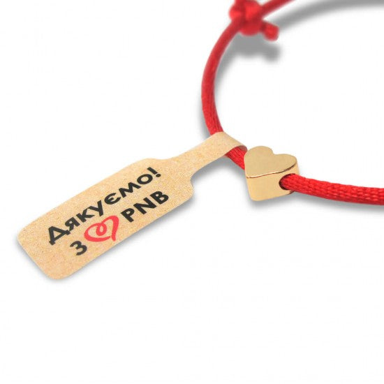 Heart bracelet, red