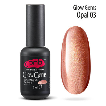 Magnetic Gel Nail Polish PNB Glow Gems 03 Opal