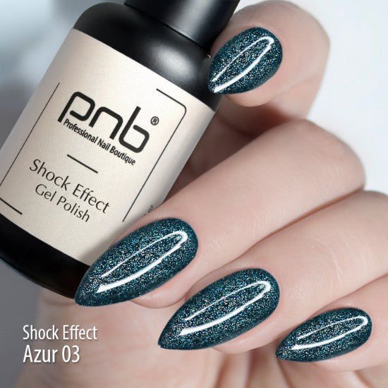  UV/LED Gel Polish SHOCK EFFECT 03 Azure PNB 8 ml   