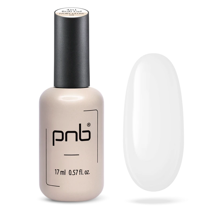 UV/LED 4 i 1 BIAB GEL PNB, Elfenbensglød 04, 17ml
