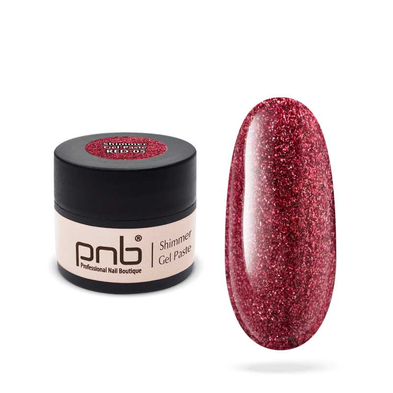 UV/LED Shimmer Gel Paste 05 Red 5 ml