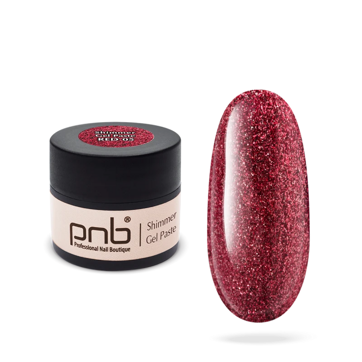 UV/LED Shimmer Gel Paste 05 Red 5 ml