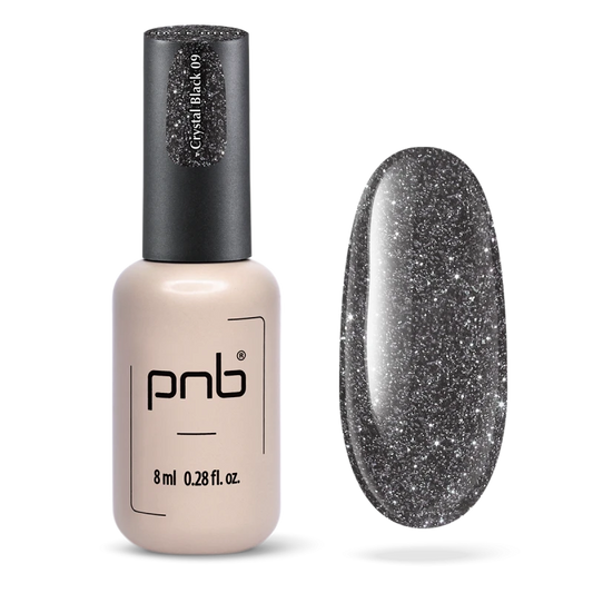 UV/LED Gel Polish SHOCK EFFECT PNB 09 Crystal Black 8 ml