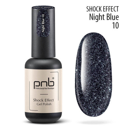 UV/LED Gel Polish SHOCK EFFECT PNB 10 Night Blue 8 ml