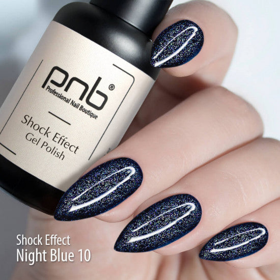 UV/LED Gel Polish SHOCK EFFECT PNB 10 Night Blue 8 ml