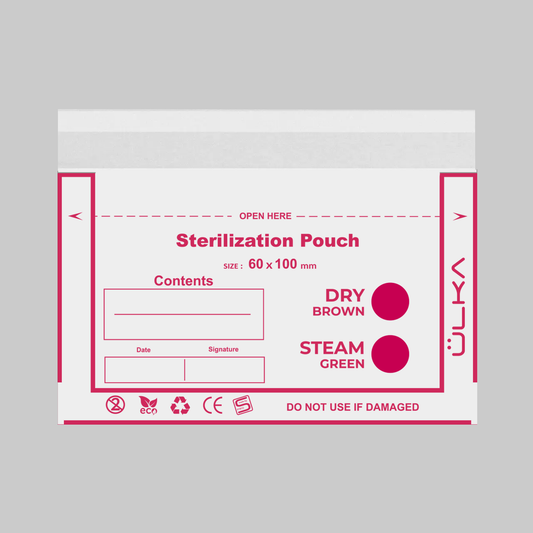 Kraft Sterilization Pouches with Indicator by ÜLKA (100x60)