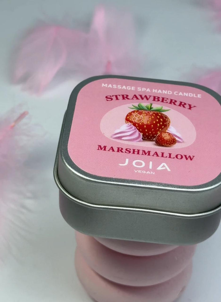 JOIA VEGAN - Massage spa handkaars aardbei marshmallow, 65 ml