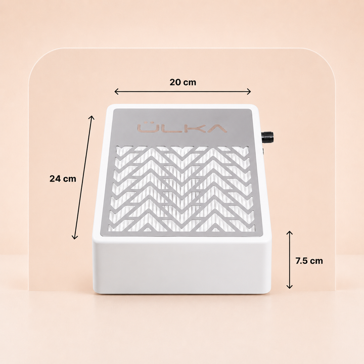 Draagbare stofzuiger voor manicure-pedicure met filter Ülka Handy Wit