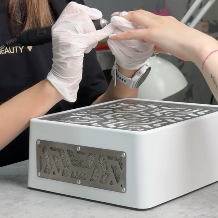 Draagbare stofzuiger voor manicure-pedicure met filter Ülka Handy Wit