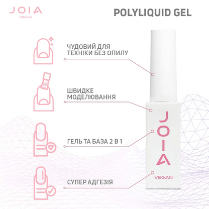 PolyLiquid gel JOIA vegan, Clear, 8 ml