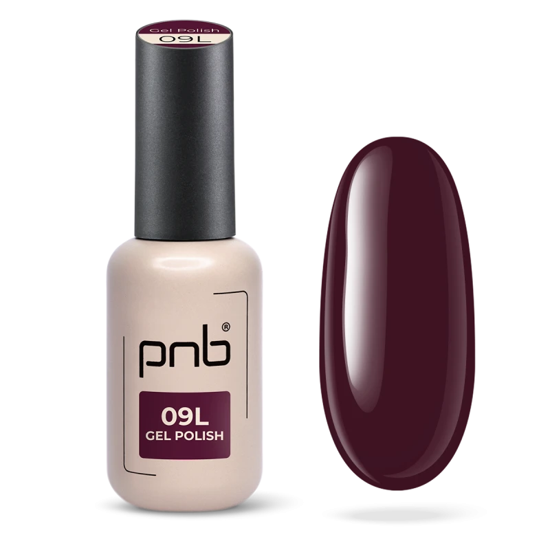 Gel Nail Polish City Harmony PNB 09L Velvet Wine, 8ml
