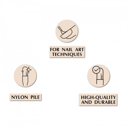 9D. Nail Art Brush 1-s PNB, nylon