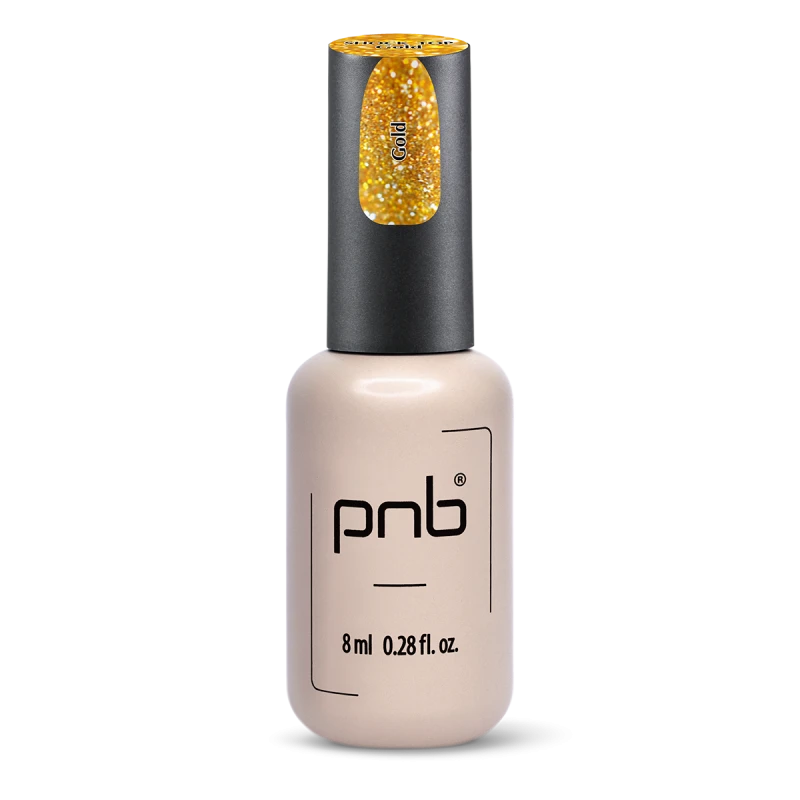 UV/LED Shock Top PNB, Goud, Zonder Slijpsel, 8 ml