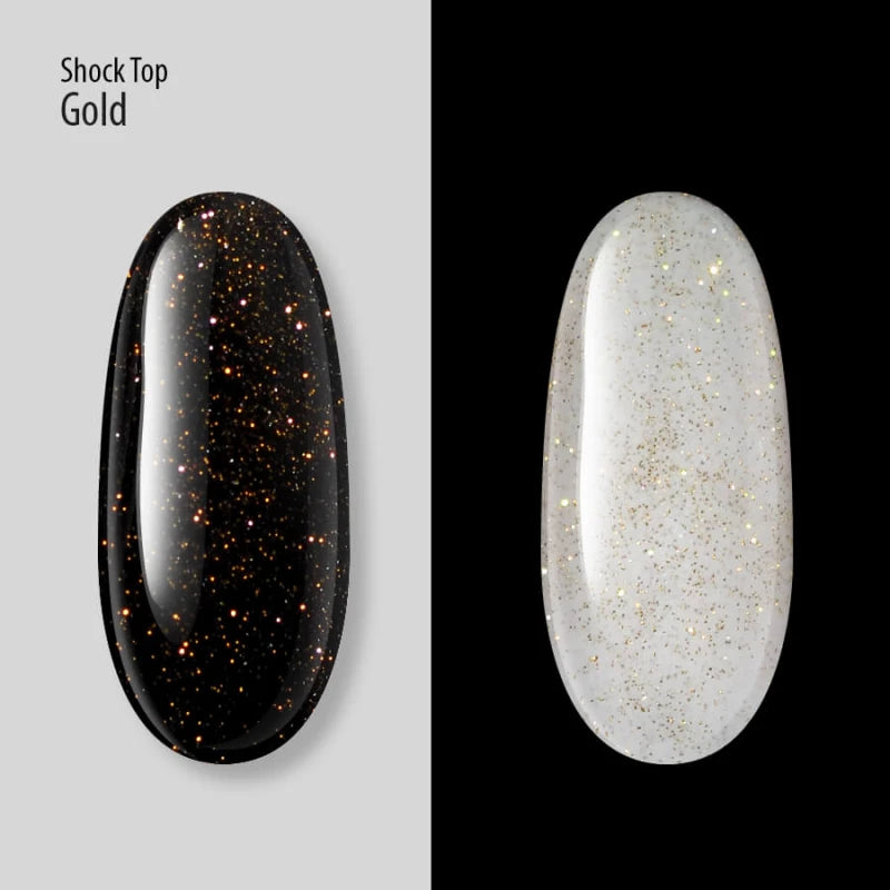 UV/LED Shoсk Top PNB, Goud, Geen Wipe, 8 ml