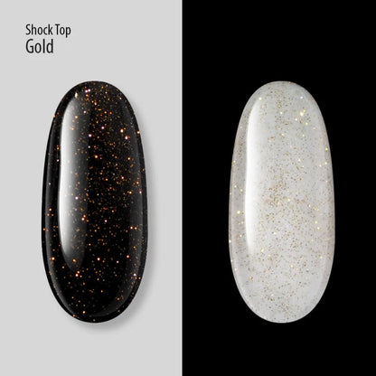 UV/LED Shock Top PNB, Goud, Zonder Slijpsel, 8 ml