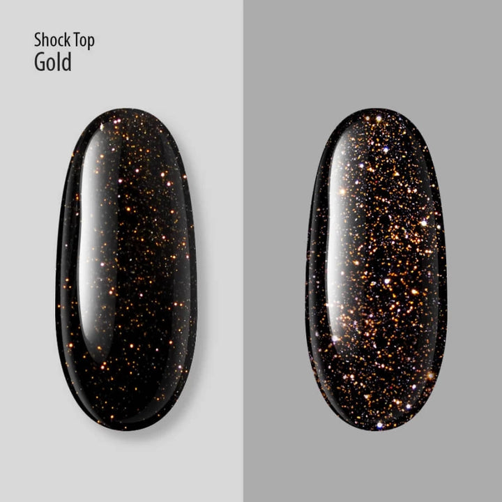 UV/LED Shoсk Top PNB, Goud, Geen Wipe, 8 ml